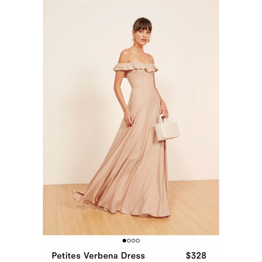 Reformation Pink Champagne Petites Verbena Dress